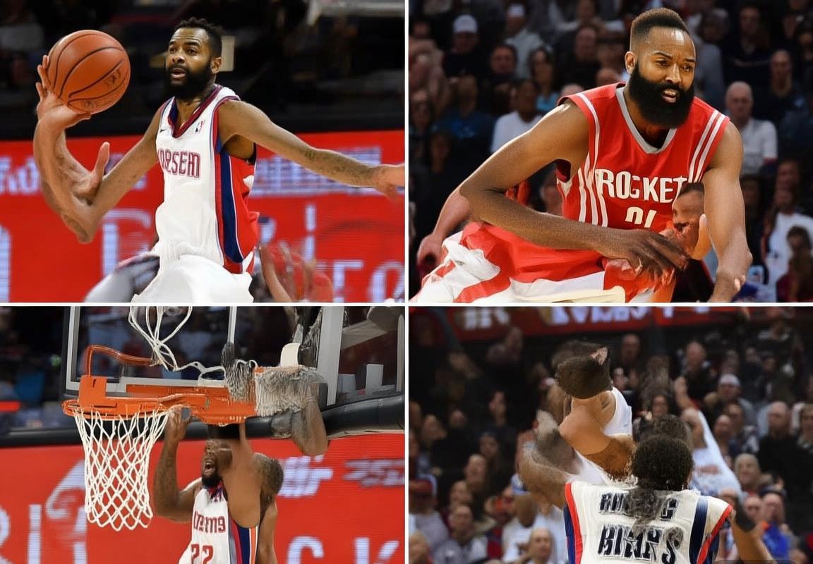 2016年NBA火箭VS活塞经典对决：哈登罗斯闪耀，火箭险胜活塞(图4)